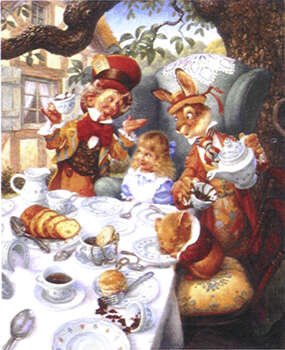 Mad Tea Party, cross stitch pattern by Heaven and Earth Designs (HAESG008)