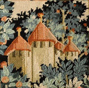 Medieval Castle, Tapestry/Needlepoint Kit by Glorafilia