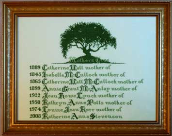 Mother`s tree, Counted Cross Stitch Pattern by Lavender and Lace