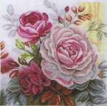 Pink Roses - cross stitch kit by Lanarte