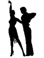 Silhouette of Dancing Couple 1, cross stitch kit by Lanarte