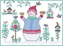 Snowy`s Friends, Cross Stitch Pattern by Cathy Bussi