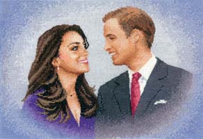 William and Catherine, cross stitch kit by John Clayton